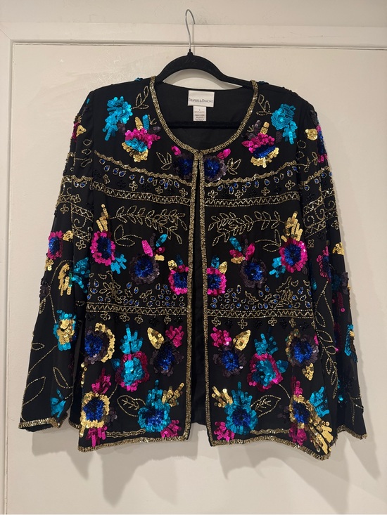 Draper’s & Damon’s Jackets & Blazers - EUC Vintage Draper’s & Damon’s Hand Beaded Sequin Jacket Cardigan L
